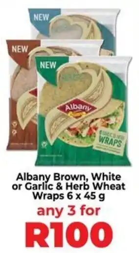 Food Lover's Market Albany Brown, White or Garlic & Herb Wheat Wraps offer