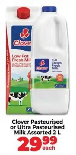 Food Lover's Market Clover Pasteurised or Ultra Pasteurised Milk Assorted offer