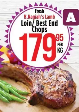 Food Lover's Market Fresh B.Nagiah's Lamb Loin/ Best End Chops offer