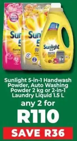 Food Lover's Market Sunlight 5-in-1 Handwash Powder, Auto Washing Powder or 2-in-1 Laundry Liquid offer