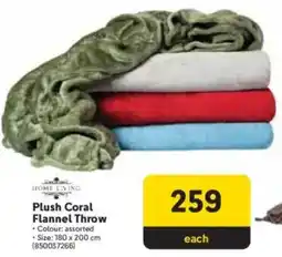 Makro Home Living Plush Coral Flannel Throw offer