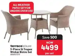 Makro Terrace Leisure St Tropez Wicker Bistro Set offer