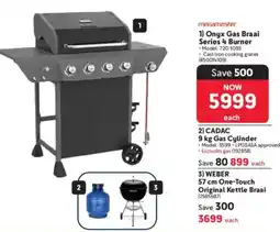 Makro Megamaster Onyx Gas Braai Series 4 Burner offer