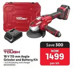 Makro Hyper Tough 18 V Angle Grinder and Battery Kit offer