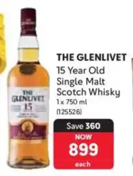 Makro The Glenlivet 15 Year Old Single Malt Scotch Whisky offer