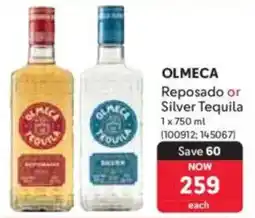 Makro Olmeca Reposado or Silver Tequila offer