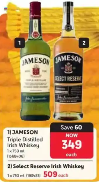 Makro Jameson Triple Distilled Irish Whiskey offer