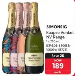 Makro Simonsig Kaapse Vonkel NV Range offer