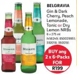 Makro Belgravia Gin & Dark Cherry, Peach Lemonade, Tonic or Dry Lemon NRBs offer