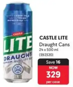 Makro Castle Lite Draught Cans offer
