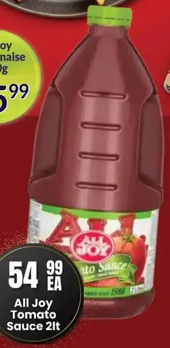 Super Save All Joy Tomato Sauce offer