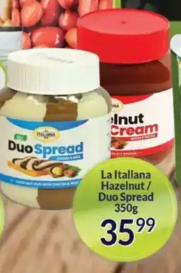 Super Save La Italiana Hazelnut/ Duo Spread offer