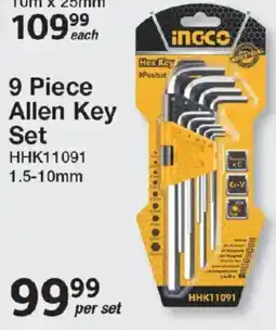 Mica Ingco Allen Key Set offer
