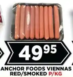 Goal Supermarket Anchor foods viennas red/ smoked offer