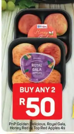 Pick n Pay PnP Golden Delicious, Royal Gala, Honey Red or Top Red Apples 4s offer
