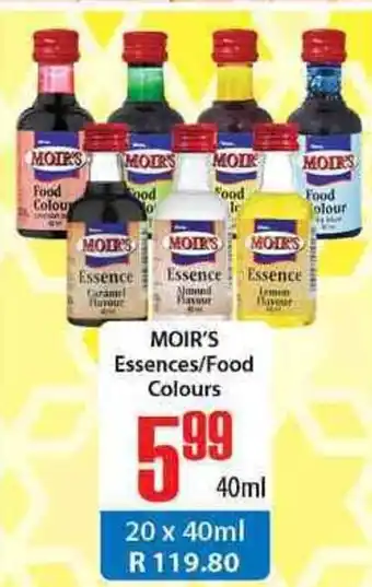 Elite Cash & Carry Moir's Essences/Food Colours 40ml offer