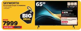 Skyworth 65-inch qled google tv-65q6600h