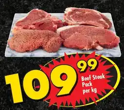 Shoprite Beef Steak Pack offer