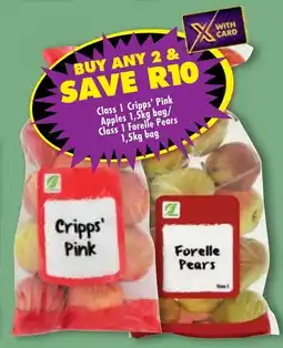 Shoprite Class 1 Cripps' Pink Apples/ Class 1 Forelle Pears offer