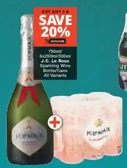 Liquor Shop J.C. Le Roux Sparkling Wine Bottle/ Cans All Variants offer