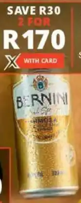 Checkers Liquor Shop Bernini Mimosa Sparkling Spritzer Cans offer