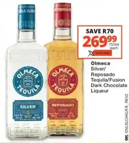 Checkers Liquor Shop Olmeca Silver/ Reposado Tequila/ Fusion Dark Chocolate Liqueur offer