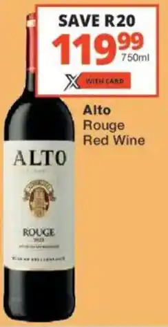 Checkers Liquor Shop Alto Rouge Red Wine offer