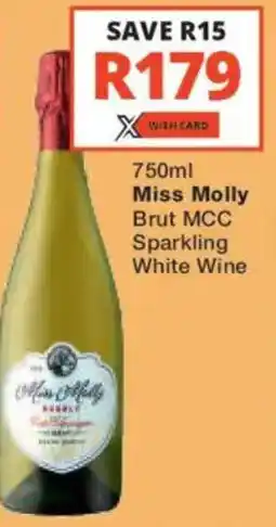 Checkers Liquor Shop Miss Molly Brut MCC Sparkling White Wine offer
