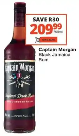 Checkers Liquor Shop Captain Morgan Black Jamaica Rum offer