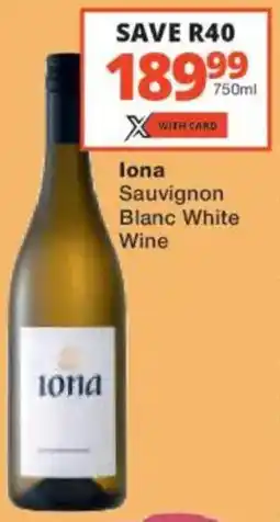 Checkers Liquor Shop Iona Sauvignon Blanc White Wine offer