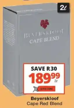 Checkers Liquor Shop Beyerskloof Cape Red Blend offer