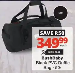 Checkers BushBaby Black PVC Duffle Bag offer