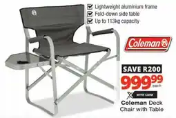 Checkers Coleman Deck Chair with Table offer