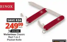 Checkers Victorinox Classic Red 7-in-1 Pocket Knife offer