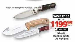 Checkers Muela Hunting Knife offer