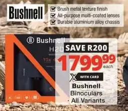 Checkers Bushnell Binoculars offer