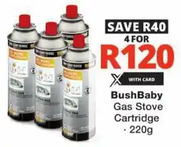 Checkers Bush Baby Gas Stove Cartridge offer