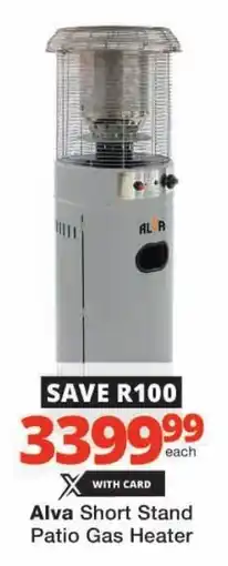 Checkers Alva Short Stand Patio Gas Heater offer