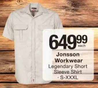 Checkers Jonsson Workwear Legendary Short Sleeve Shirt offer
