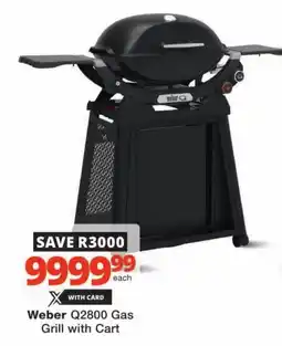 Checkers Weber Q2800 Gas Grill with Cart offer