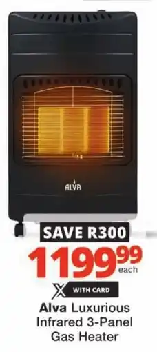 Checkers Alva Luxurious Infrared 3-Panel Gas Heater offer