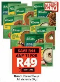 Checkers Hyper Knorr Packet Soup All Variants offer