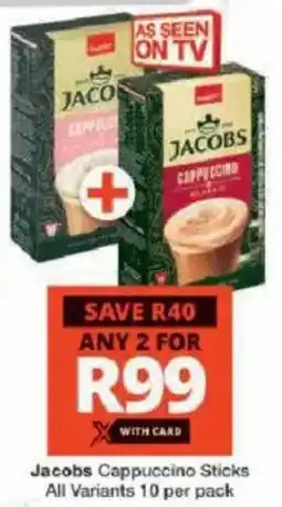 Checkers Hyper Jacobs Cappuccino Sticks All Variants offer