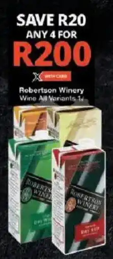 Checkers Hyper Robertson Winery Wine All Variants offer