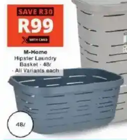 Checkers Hyper M-Home Hipster Laundry Basket offer