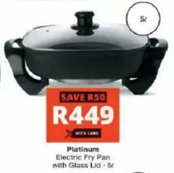 Checkers Hyper Platinum Electric Fry Pan with Glass Lid offer