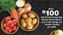 OK urban Boil & Roast Potatoes plus Onions plus Carrots and Tomatoes offer