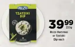 OK urban Meze Hummus or Tzatziki Dip offer