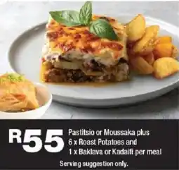 OK urban Pastitsio or Moussaka plus Roast Potatoes and Baklava or Kadaifi offer