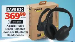 Checkers Xceed Pulse Black Foldable Over-Ear Bluetooth Headphones offer